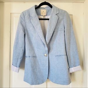 Boyfriend Style Linen Blazer